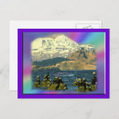 keizer Geese op de baai van Chiniak bij Chiniak, A Briefkaart (Voorkant / Achterkant)