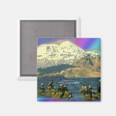 keizer Geese op de baai van Chiniak bij Chiniak, A Magneet (Voorkant / Achterkant)