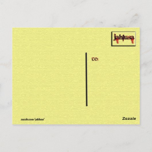 Keizer Haile Selassie I Briefkaart (Achterkant)