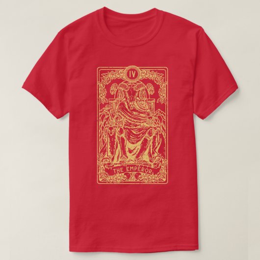 Keizer I Gothic Tarot d'Fortune Teller T-shirt (Design voorkant)