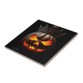 Keizer Jack-O-Lantern Halloween Keramiek Tegel Tegeltje (Zijkant)