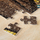Keizer Justinianus Byzantijnse mozaïek icoon Legpuzzel (Zijkant)