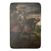 Keizer Karel V te paard (door Titiaan) Badmat (Voorkant Verticaal)