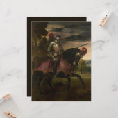 Keizer Karel V te paard (door Titiaan) Kaart (Voorkant / Achterkant in situ)