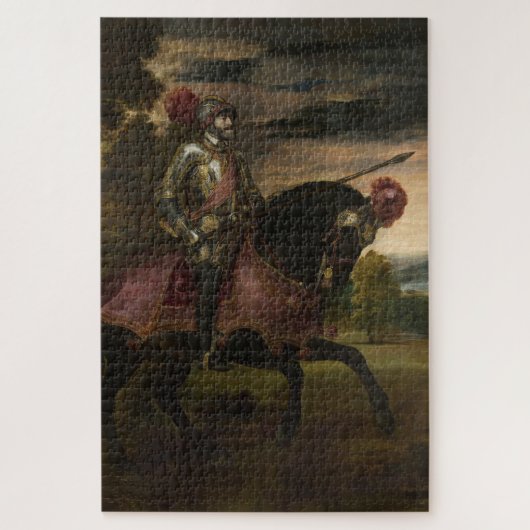 Keizer Karel V te paard (door Titiaan) Legpuzzel (Verticaal)