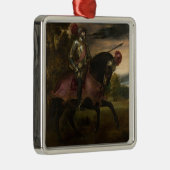 Keizer Karel V te paard (door Titiaan) Metalen Ornament (Rechts)