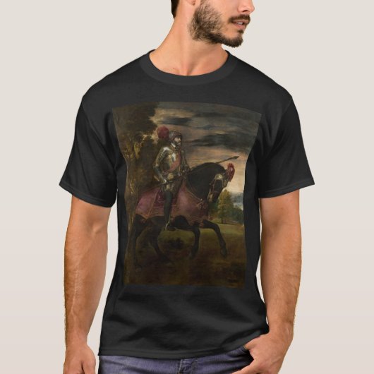 Keizer Karel V te paard (door Titiaan) T-shirt (Voorkant)