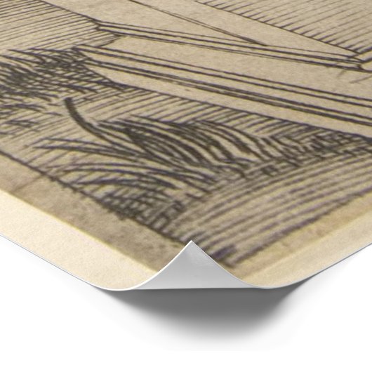  keizer Marcus Aurelius Illustratie Poster (Hoek)