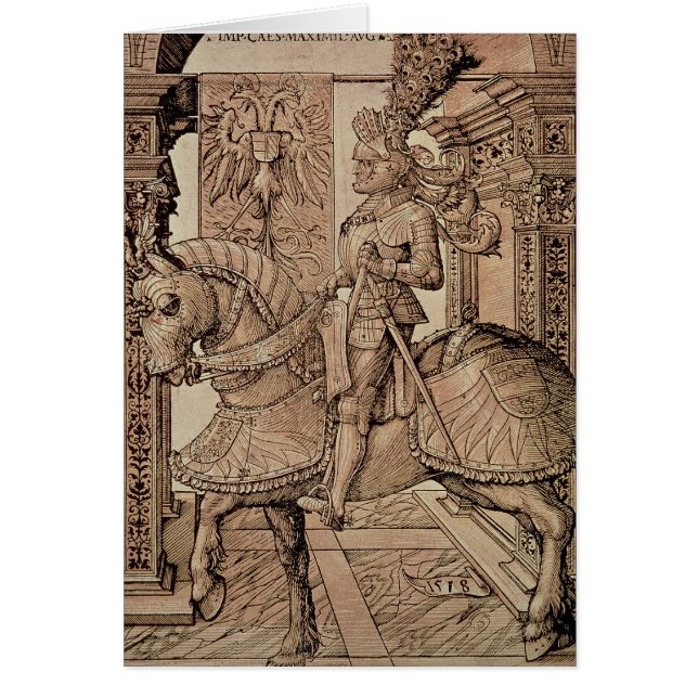 keizer Maximilian ik rijd op een paard, 1518 (Voorkant)