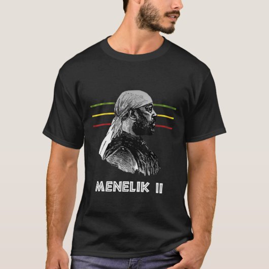 Keizer Menelik II van Ethiopië T-shirt (Voorkant)