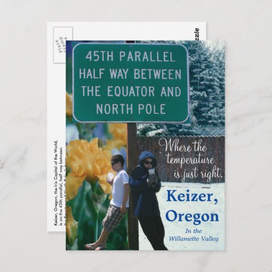 Keizer Oregon Iris Capital 45th Parallel Briefkaart (Voorkant / Achterkant)