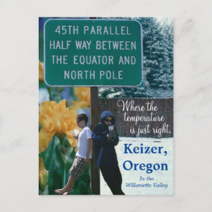 Keizer Oregon Iris Capital 45th Parallel Briefkaart