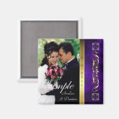 Keizer Paarse foto Bewaar de datummagneet Magneet (Voorkant / Achterkant)