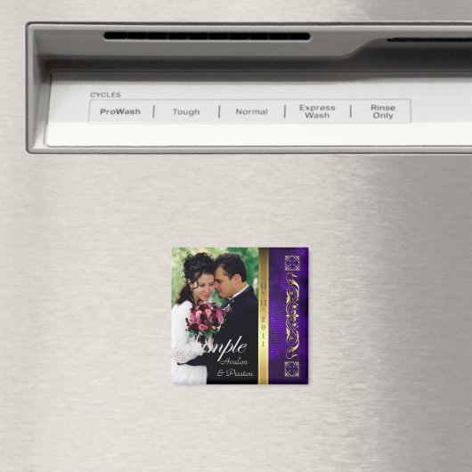 Keizer Paarse foto Bewaar de datummagneet Magneet (Insitu (Vaatwasser))