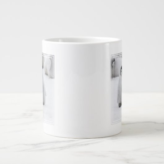 keizer Penguin Chicks on Ice in Antarctica Grote Koffiekop (Voorkant)