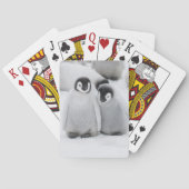 keizer Penguin Chicks on Ice in Antarctica Pokerkaarten (Achterkant)