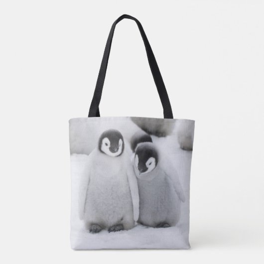 keizer Penguin Chicks on Ice in Antarctica Tote Bag (Achterkant)