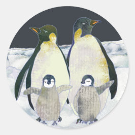 Keizer Penguins in Antarctica Ronde Sticker