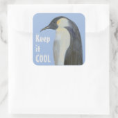 Keizer Pinguïn Klimaatverandering Sticker (Tas)