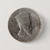 Keizer Selassie I Pin Ronde Button 5,7 Cm (Voorkant)