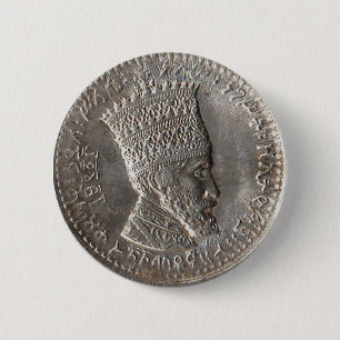 Keizer Selassie I Pin Ronde Button 5,7 Cm