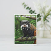 Keizer Tamarin in het Nationaal Park Manu Briefkaart (Staand voorkant)