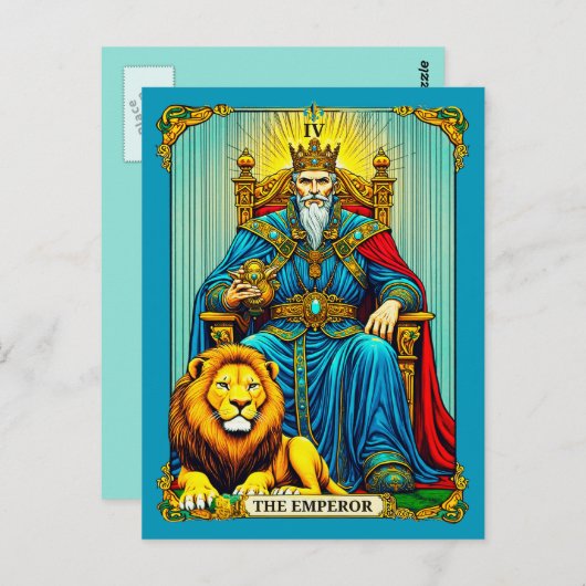 Keizer Tarot Kaart Art (Voorkant / Achterkant)