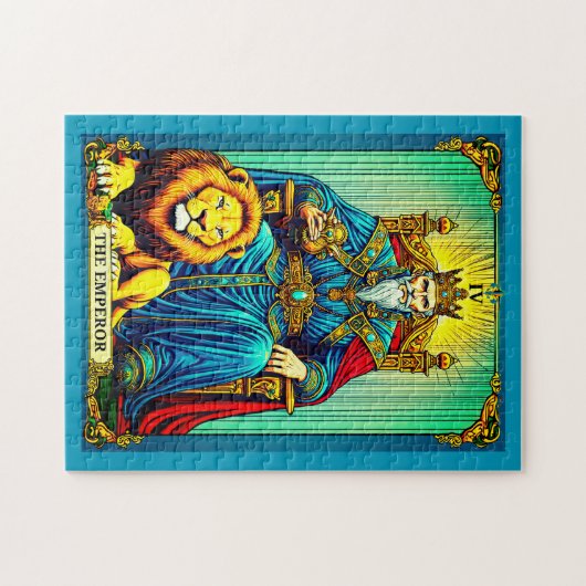 Keizer Tarot Kaart Art Legpuzzel (Horizontaal)