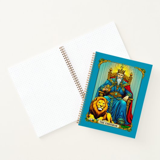 Keizer Tarot Kaart Art Notitieboek (Binnen)