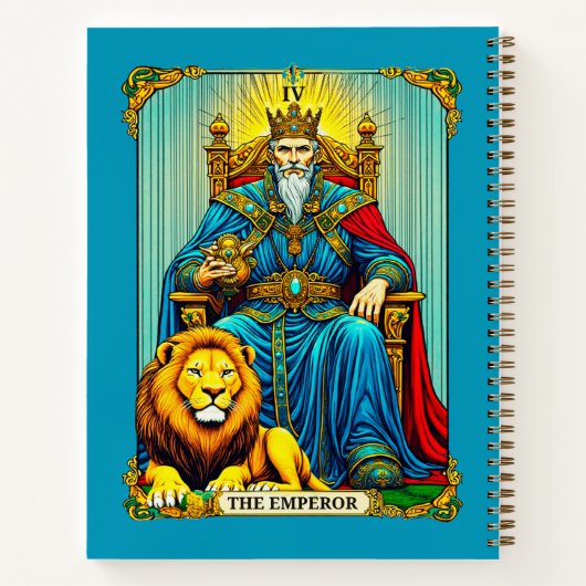 Keizer Tarot Kaart Art Notitieboek (Achterkant)