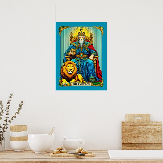 Keizer Tarot Kaart Art Poster (Keuken)