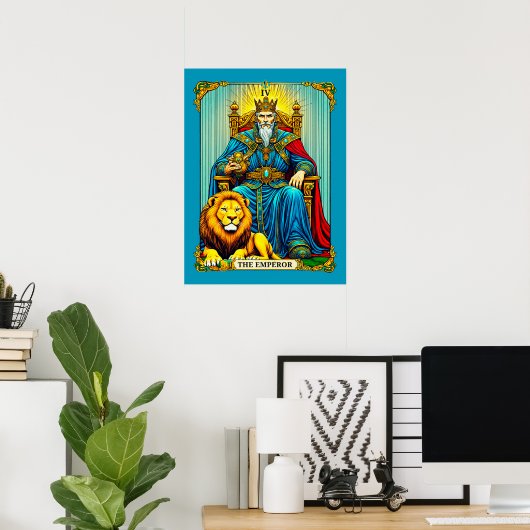 Keizer Tarot Kaart Art Poster (Thuiskantoor)