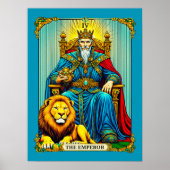Keizer Tarot Kaart Art Poster (Voorkant)