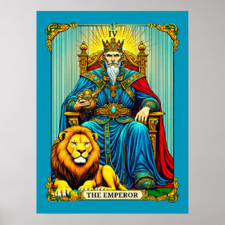 Keizer Tarot Kaart Art Poster