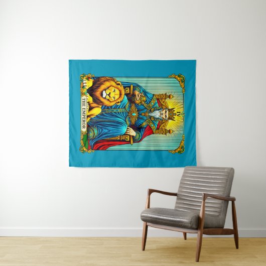 Keizer Tarot Kaart Art Wandkleed (In Situ (horizontaal))