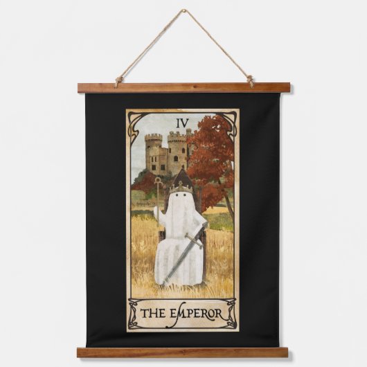 Keizer tarot kaart hangend wandkleed (Voorkant)