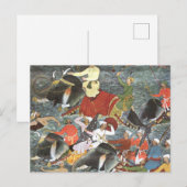 Keizer van de Mughal School Akbar Briefkaart (Voorkant / Achterkant)