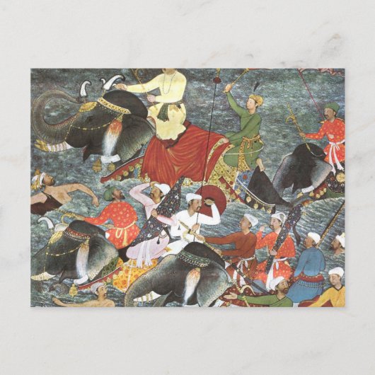 Keizer van de Mughal School Akbar Briefkaart (Voorkant)