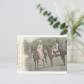 Keizer Wilhelm II en keizerin op paarden #037SS Briefkaart (Staand voorkant)