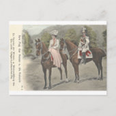 Keizer Wilhelm II en keizerin op paarden #037SS Briefkaart (Voorkant)