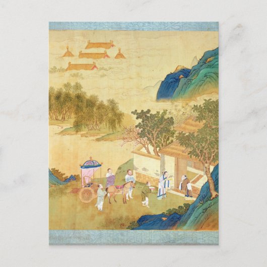 keizer Wu Ti die een man brieven verwelkomt Briefkaart (Voorkant)