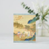 keizer Wu Ti die een man brieven verwelkomt Briefkaart (Staand voorkant)