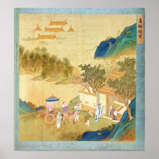 keizer Wu Ti die een man brieven verwelkomt Poster (Voorkant)