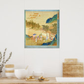 keizer Wu Ti die een man brieven verwelkomt Poster (Keuken)