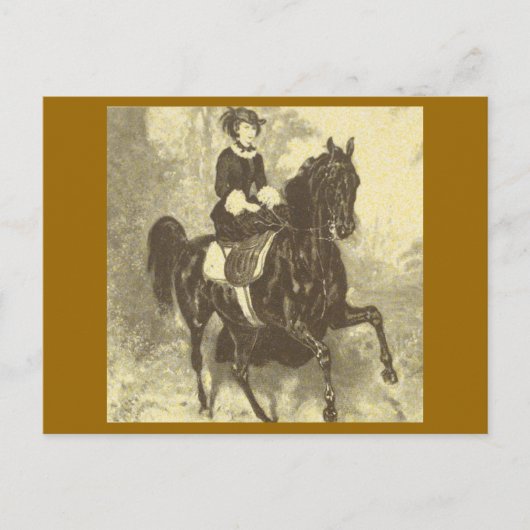 Keizerin Elisabeth rijdend paard sidesaddle #002SS Briefkaart (Voorkant)