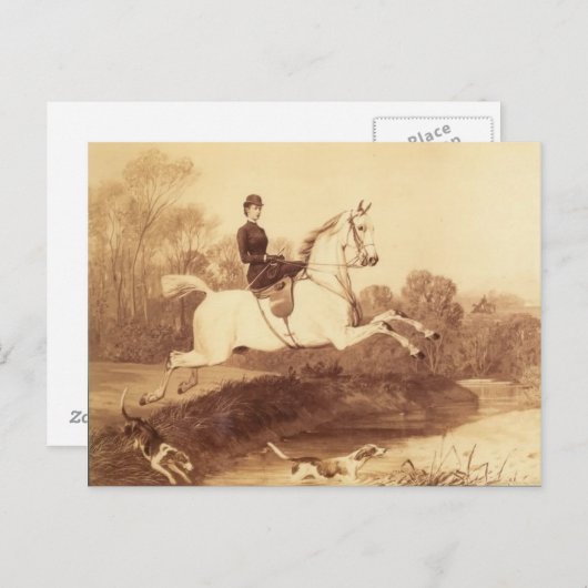 Keizerin Elisabeth rijdend paard sidesaddle #021SS Briefkaart (Voorkant / Achterkant)