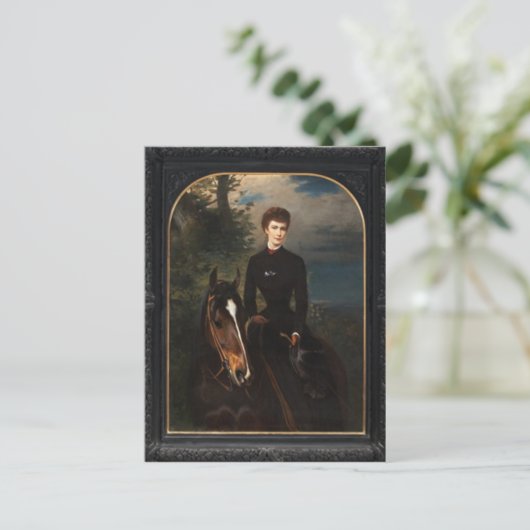 Keizerin Elisabeth rijdend paard sidesaddle #022SS Briefkaart (Staand voorkant)