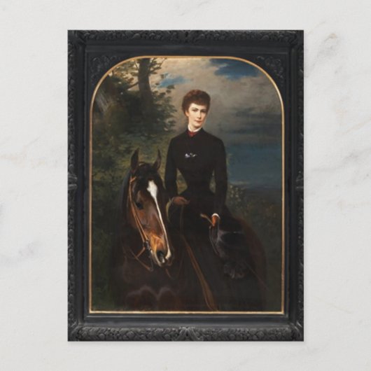 Keizerin Elisabeth rijdend paard sidesaddle #022SS Briefkaart (Voorkant)
