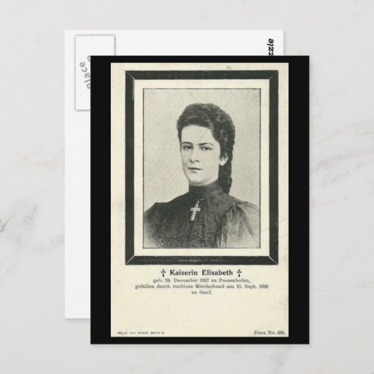 Keizerin Elisabeth - Sissi - MOORD #034h Briefkaart (Voorkant / Achterkant)
