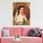 Keizerin Elisabeth van Beieren in het Hongaars Canvas Afdruk (Insitu (Woonkamer))